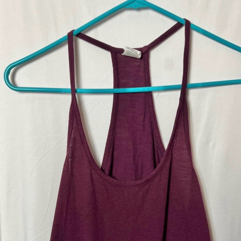 PINK Victoria's Secret Sleepwear Women's Burgundy Racerback Tank Top Size XS - Picture 2 of 7
